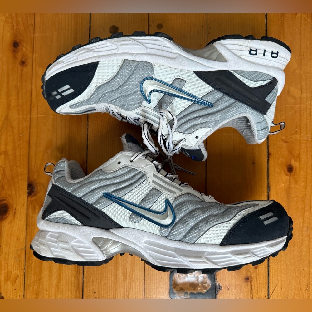 Nike  310318-001 Air Copious White Gray Running Shoes Sneakers Mens SZ 10.5